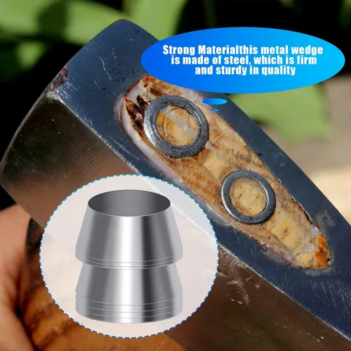 Miniatura 2 de Juego de 20 piezas de cuñas de mango redondo de seguridad, hacha, mano, cuña de metal, mango de martillo, cuña de acero, mazos, kit de cuña de mango