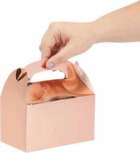 Miniatura 4 de Juvale Cajas de regalo a dos aguas de oro rosa – Caja de cartulina duradera de 10.58 oz/m² – para regalos de despedida de soltera – Contenedores a