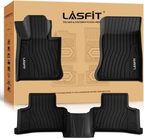 Miniatura 29 de LASFIT Tapetes de elastómero termoplástico para 1a y 2a fila de asientos de auto, para todo tipo de clima
