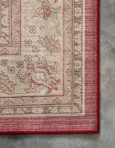 Miniatura 8 de Unique Loom Colección Sialk Hill - Alfombra de área Washington (3 pies 3 pulgadas x 5 pies 3 pulgadas, rectángulo, burdeos/crema)