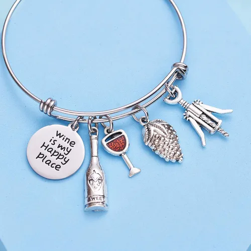 Miniatura 5 de Vino es My Happy Place vino Whisperer regalo los amantes del vino vino de regalo los amantes del vino de regalo de joyería pulsera de regalo
