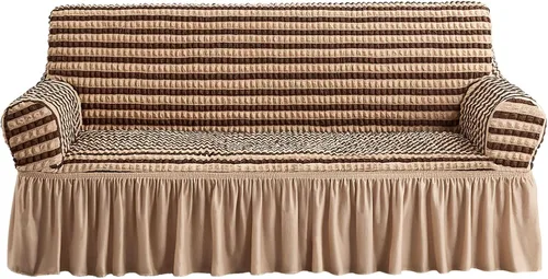 Miniatura 59 de NICEEC Funda de sofá biplaza beige de 1 pieza, funda de sofá de fácil ajuste, universal, de alta elasticidad, duradero, protector de muebles