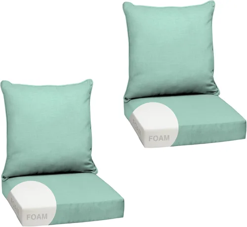 Miniatura 112 de Arden Outdoor Deep Seat Cushion Set, 24 x 24 pulgadas, Cojín para exteriores resistente al clima, a la lluvia y a la decoloración para silla, sofá