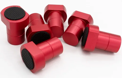 Perros de banco de aluminio rojo de 0.79 pulgadas (0.787 in) para agujeros de banco de trabajo, accesorio de abrazaderas resistentes para