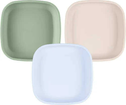 Miniatura 21 de Re-Play Plato Plano de 7" con Tapa de Silicona - Fabricado en Estados Unidos - Hecho con Silicona de Platino de Grado Médico - Con Tapa - Azul Azul