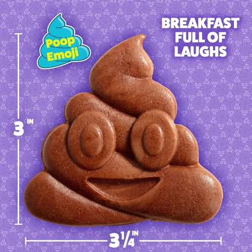 Miniatura 2 de Mini waflera de emoji de Poop, diversión para el día del padre, diseño de cara sonriente tonta, plancha de oblea de 4 pulgadas para hacer pastel