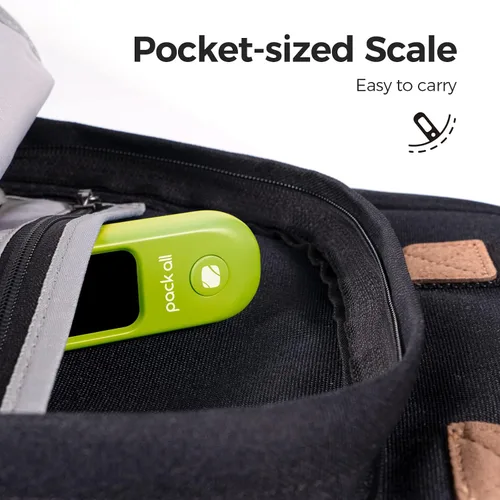 Miniatura 7 de pack all Báscula de equipaje de 110 libras, báscula digital de equipaje de mano, báscula de peso para maleta de viaje con pantalla LCD, batería