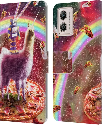 Miniatura 14 de Head Case Designs Officially Licensed Random Galaxy Cat & Electric Pancakes Space Llama Leather Book Wallet Case Cover Compatible with Motorola Moto