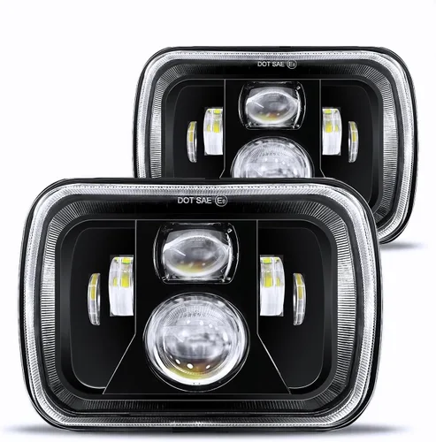 Miniatura 10 de JHLion - Faro LED de 5 x 7, antideslumbrante, H6054, 5 x 7, 7 x 6, 180 W, aprobado por DOT, 600% más brillante, con señal de giro ámbar DRL de alta