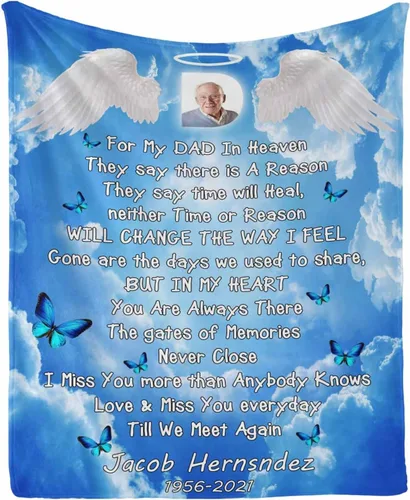 Miniatura 38 de Manta de memoria amorosa personalizada, no Longer be My Side but Forever in My Heart