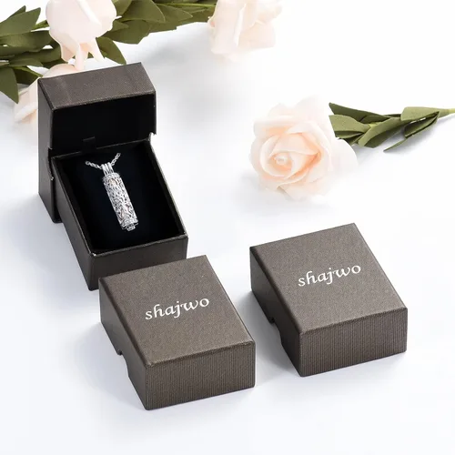 Miniatura 35 de shajwo Joyería de cremación cilíndrica, collar de cenizas de urna del árbol de la vida para mujeres y hombres, vial de cremación de cenizas