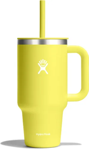 Miniatura 79 de Hydro Flask Vaso de Viaje con Asa, Tapa y Pajita - Acero Inoxidable Aislado en 24 Oz Aloe