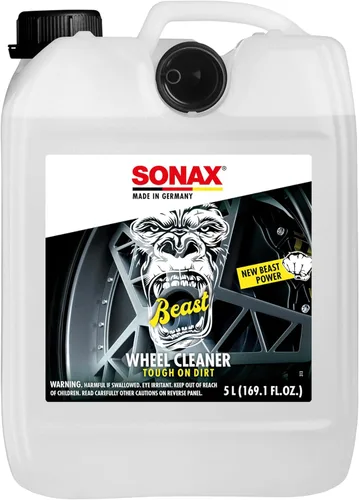 SONAX Beast - Limpiador de ruedas | Limpiador de polvo de frenos | Limpiador de llantas que cambia de color | Limpiador de ruedas fuerte | Fácil