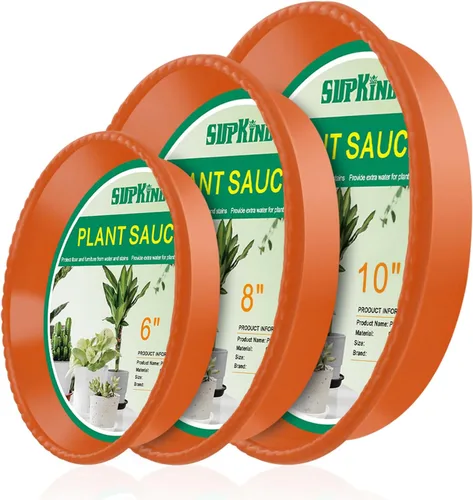 SupKing Paquete de 9 Platillos para Plantas (6 pulgadas /8 pulgadas /10 pulgadas), Bandejas Resistentes y Robustas para Plantas, Bandeja para