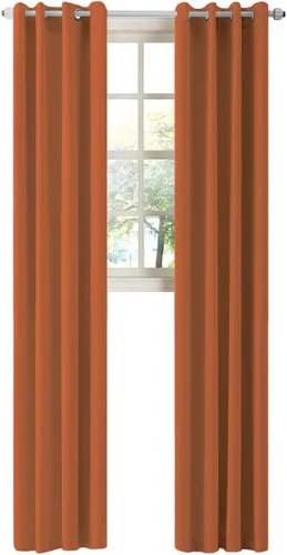 Miniatura 75 de LA PALMA Cortinas opacas con aislamiento térmico y ojales, para sala de estar, dormitorio, paquete de 2 paneles