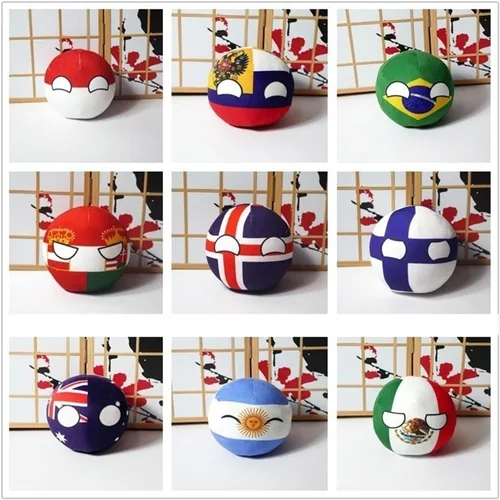 Miniatura 2 de 7.9 in Poland Ball Estados Unidos, Canadá, Reino Unido, Francia, decoración de baile de campo, cosplay de anime, decoraciones de bandera (MX, 7.9 in)