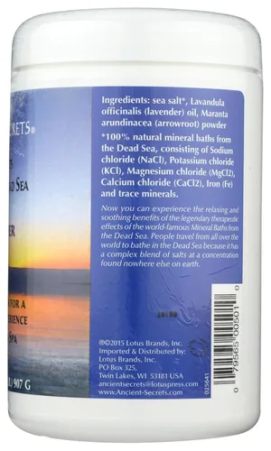 Miniatura 5 de Ancient Secrets Aromaterapia Baños minerales del Mar Muerto Lavanda - 2 lbs