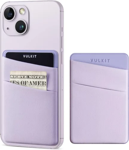 Miniatura 9 de VULKIT Soporte para tarjetas de teléfono, delgada, elástica, adhesiva, cartera, tarjeta, fundas para tarjetas de crédito, adhesivo para la parte