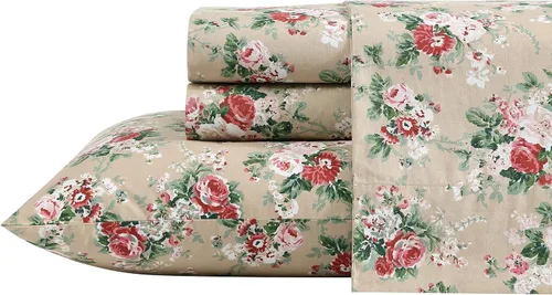 Miniatura 34 de Laura Ashley - Sábanas King, Juego de Ropa de Cama de Percal de Algodón, Ligero y Transpirable para el Hogar (Emogene Naranja Quemado, King)