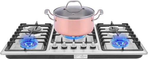 Miniatura 9 de Estufa de gas Gas Gas GLPG, Quemador de estufa de vidrio templado, 4 quemadores, parrilla de gas integrada (4 quemadores, 23 x 20 pulgadas)