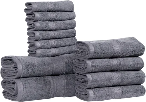 Miniatura 31 de HILLFAIR 600 GSM- 40 x 80 pulgadas- 100% algodón juego de 2 toallas de baño XXL extragrandes- suaves altamente absorbentes toallas de baño jumbo