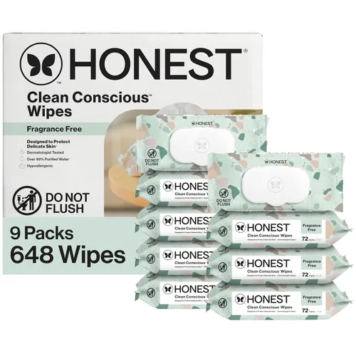 Miniatura 21 de The Honest Company - Toallitas limpiadoras para bebé con 99% de agua, respetuosas con el medioambiente, a base de plantas, hipoalergénicas