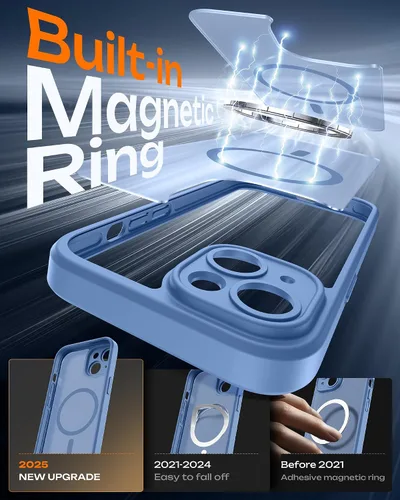 Miniatura 94 de TOCOL Funda para iPhone 11, compatible con Magsafe, protección completa de cámara, imanes integrados, protección contra caídas, funda translúcida