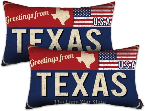 Miniatura 17 de Juego de 2 fundas de almohada de Florida de 12 x 20 pulgadas, decoración de recuerdo de Florida, funda de almohada lumbar con diseño de bandera