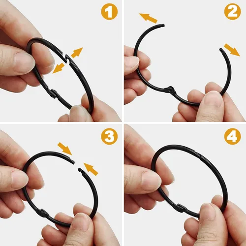 Miniatura 6 de Anillos de ganchos para cortina de ducha, 12 ganchos de ducha de metal inoxidables para cortina de ducha, anillos de ducha redondos para cortina