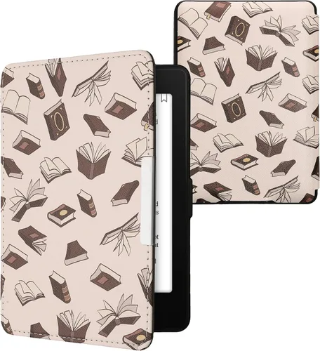 Miniatura 20 de kwmobile Funda compatible con Amazon Kindle PaperWhite - Funda para lector electrónico - Azul pez pequeño/azul claro/blanco