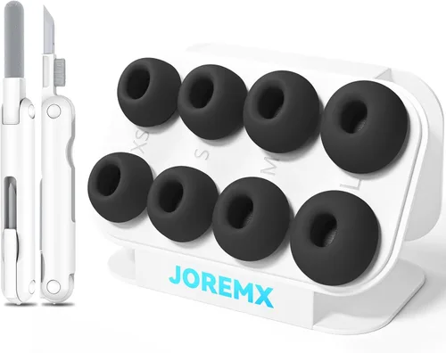 Miniatura 8 de 4 pares de almohadillas de silicona de repuesto para AirPods Pro 1st/2nd (2019/2022/2023) con bolígrafo de limpieza, agujero de reducción de ruido