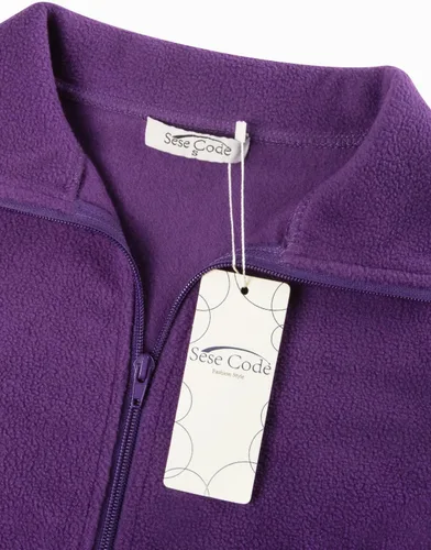Miniatura 3 de SeSe Code Chaleco de forro polar ligero con cremallera frontal y bolsillos para mujer