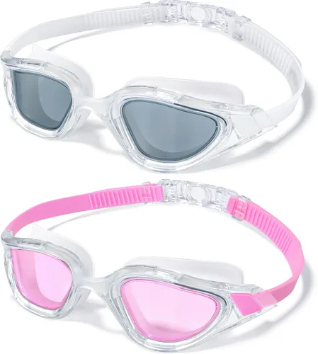 Miniatura 11 de Keary Gafas de natación para adultos para hombres y mujeres, gafas de natación para jóvenes, protección UV, antivaho, gafas de agua para piscina Azul