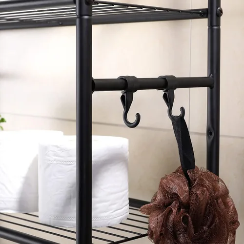 Miniatura 6 de L&H UNICO Estantería independiente de alambre de 3 estantes sobre el inodoro, organizador de almacenamiento para baño, ahorro de espacio, incluye 4