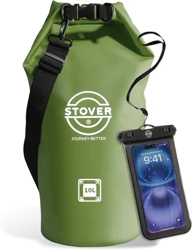 Miniatura 24 de STOVER 5/10/25/30/40/55L Waterproof Dry Bag- Roll-Top Backpack w/Phone Case- Kayaking, Hiking, Camping, Boating- Men/Women 10L morado
