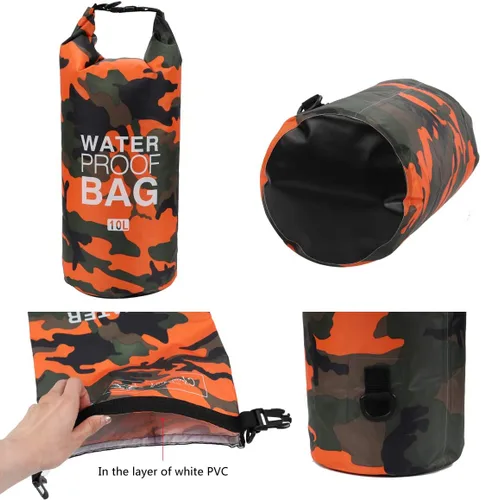 Miniatura 3 de Bolsa seca impermeable de 2L/5L/10L/15L/20L/30L, saco enrollable que mantiene el equipo seco para kayak, rafting, navegación, natación, campamento