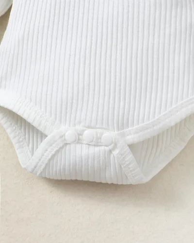 Miniatura 22 de Renotemy Conjunto de ropa para bebé recién nacida, mameluco con volantes, pantalones florales, lindo conjunto de ropa para bebé niña