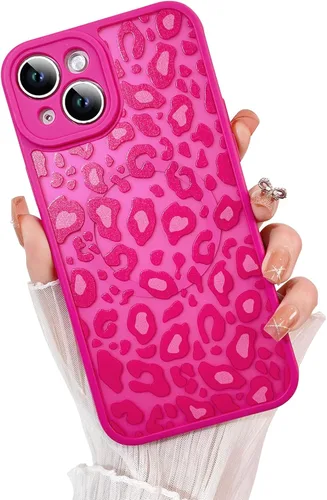 Miniatura 46 de KANGHAR - Funda para iPhone 11 [Compatible con Magsafe] Patrón estampado de leopardo Lindo guepardo Funda protectora magnética para niñas, mujeres