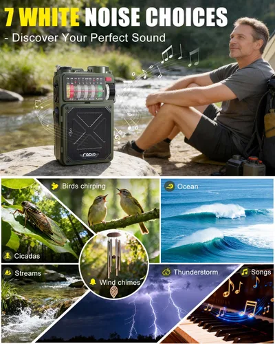 Miniatura 7 de Emgykit R11 Radio de emergencia de manivela - 4000 mAh/14800 mWh NOAA/SW/AM/FM, carga solar/manual/USB, receptor Bluetooth/USB/reproducción TF