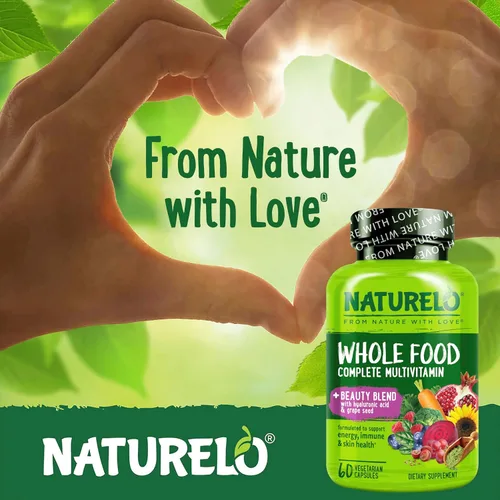 Miniatura 6 de NATURELO Multivitamínico de Alimentos Integrales con Soporte Adicional para Cabello, Piel y Uñas - Mezcla de Belleza con Ácido Hialurónico y Semilla