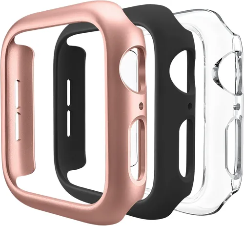 Miniatura 11 de Paquete de 3 fundas compatibles con Apple Watch de 1.732 pulgadas Series 6/5/4/SE, carcasa rígida de PC parachoques marco