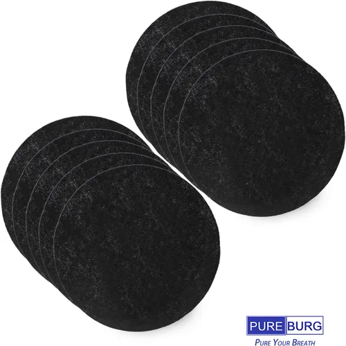 Miniatura 4 de PUREBURG Filtro de carbón activado de repuesto compatible con Mity Rain Mini campana extractora portátil, paquete de 10 unidades de limpieza