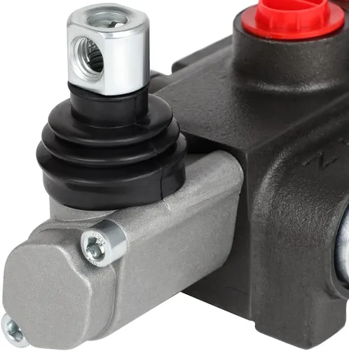 Miniatura 6 de Válvula de control de flujo hidráulico 1 carrete 11 GPM Puertos G Mango de palanca de alivio ajustable Centro paralelo de doble efecto Cargador