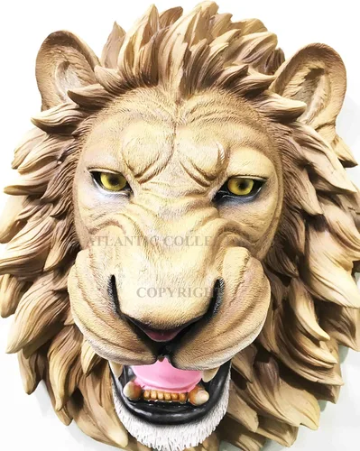 Miniatura 5 de Ebros Gift Placa de escultura de busto con cabeza de león rugiente grande del rey de la selva