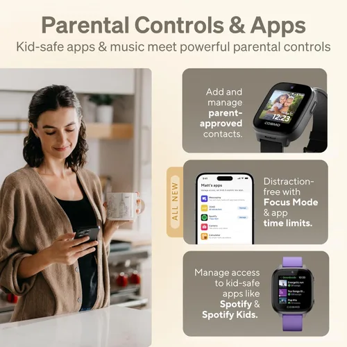 Miniatura 6 de JrTrack 5 Kids Smart Watch de Cosmo El mejor reloj de teléfono seguro para niños Seguimiento GPS de precisión en tiempo real Llamadas