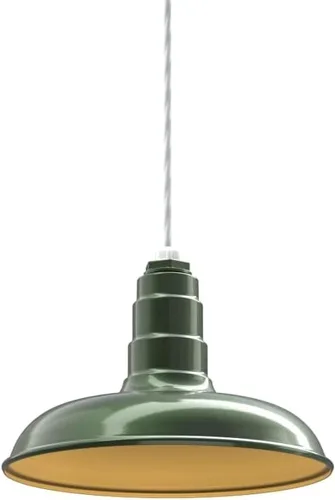 Miniatura 64 de Steel Lighting Co. Malibu - Lámpara colgante Montaje en techo Domo de 14 pulgadas vástago de 12 pulgadas Estilo de granja de acero Rojo