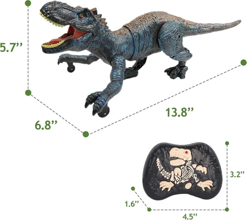 Miniatura 2 de Juguetes de dinosaurio a control remoto para niños de 3-5, 5-7, 8-12, 10-12, juguete electrónico RC T Rex Dino robot para niños, los mejores regalos