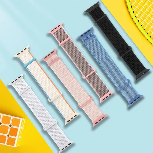 Miniatura 4 de WJK Correas elásticas de nailon compatibles con correas de Apple Watch de 1.496 in 1.575 in 1.614 in 1.654 in 1.732 in 1.772 in 1.811 in 1.929 in