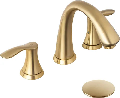 Miniatura 14 de Lava Odoro BF405-C - Grifo de baño cromado de 8 pulgadas, grifo de baño de 3 agujeros, 2 asas, grifo de lavabo de baño moderno, grifo de tocador