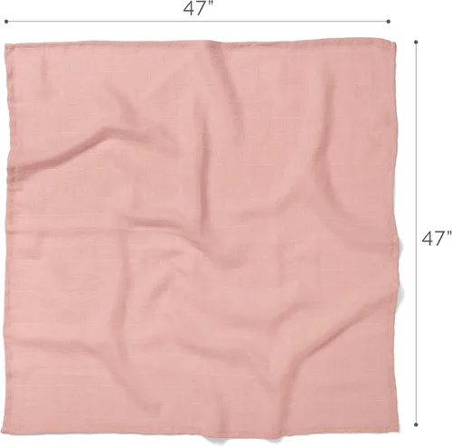 Miniatura 3 de Natemia Manta de muselina para bebé (rosa), suave y sedosa, manta de recepción suave para recién nacidos, niños y niñas, versátil, transpirable